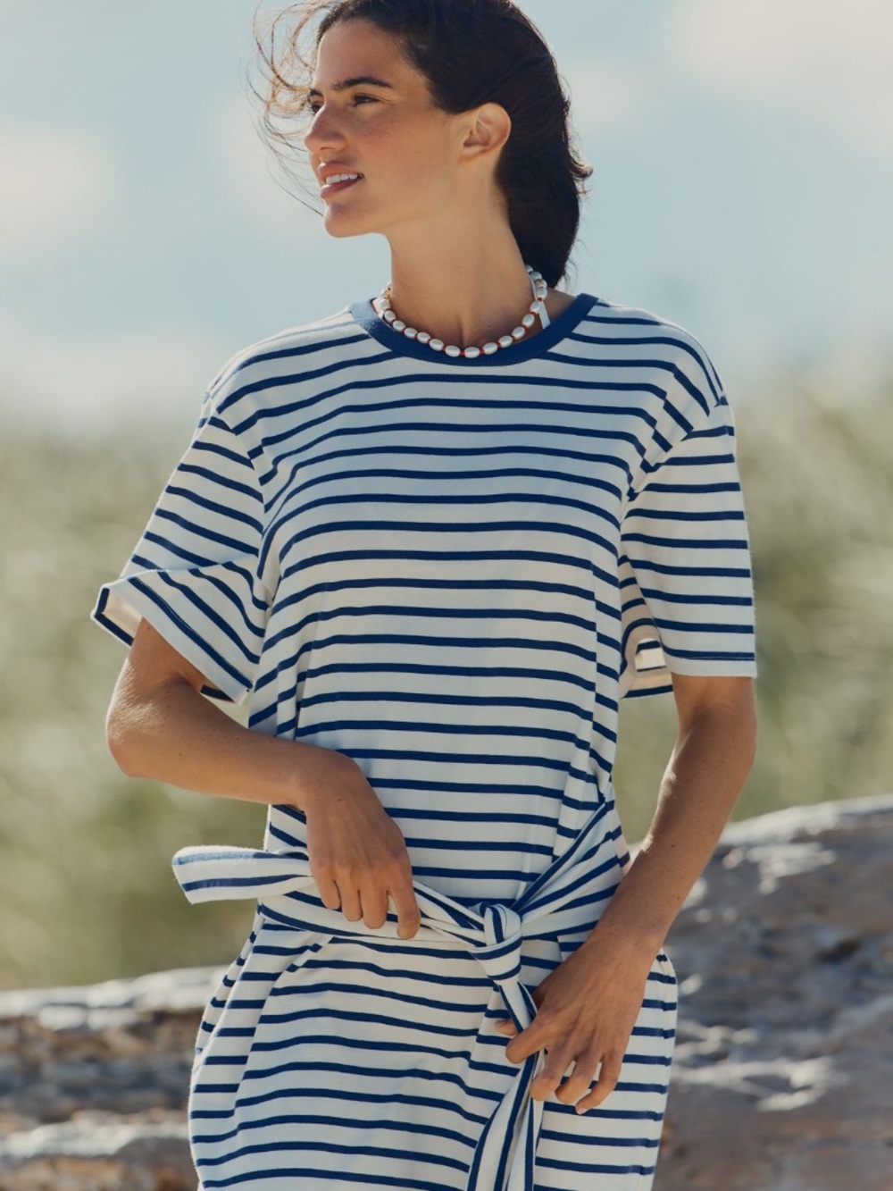 Anthropologie Daily Practice Tie Waist Dress